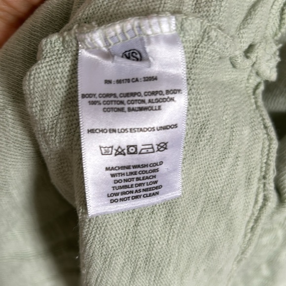 Anthropologie T.LA Cropped Long Sleeve  Crewneck Top Green Size XS - Picture 6 of 8